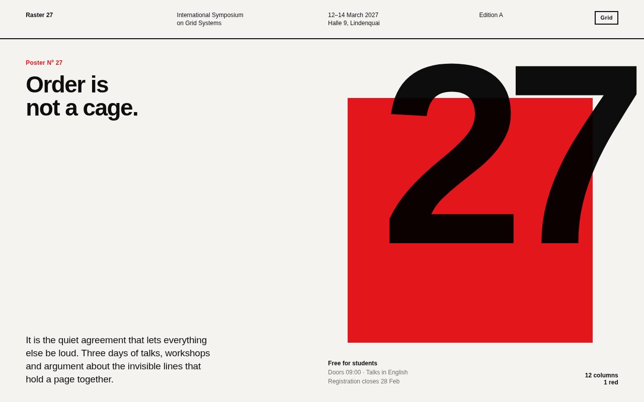 Screenshot of Raster 27 Poster