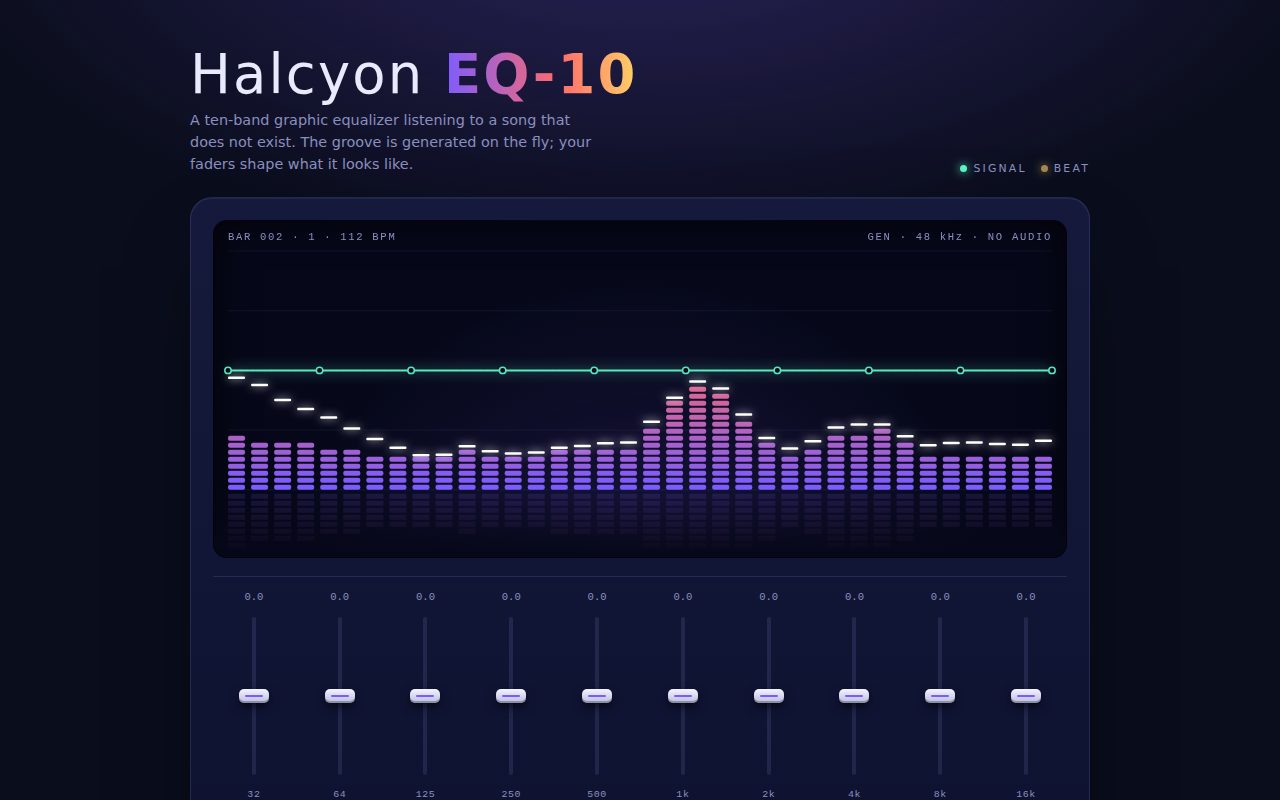 Screenshot of Halcyon Generative EQ