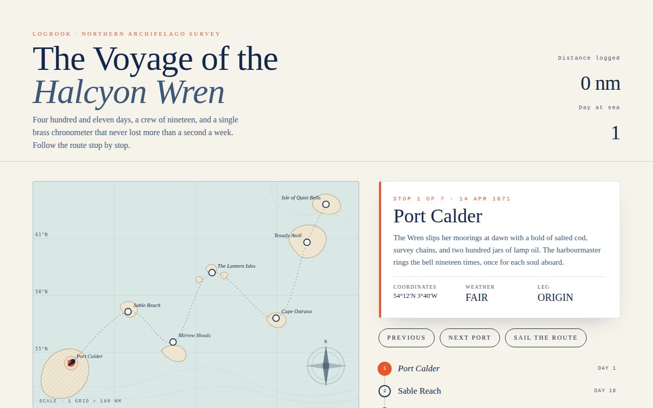 Screenshot of Halcyon Wren Voyage