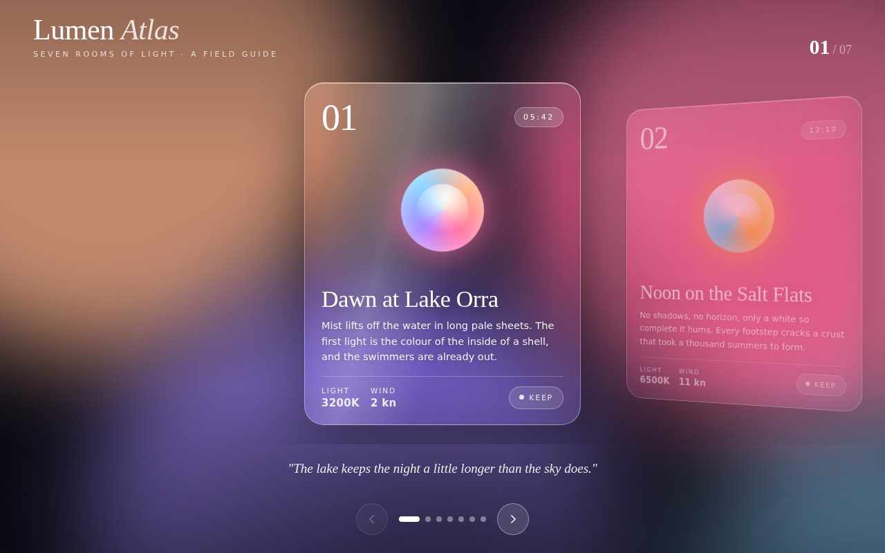 Screenshot of Lumen Atlas Carousel