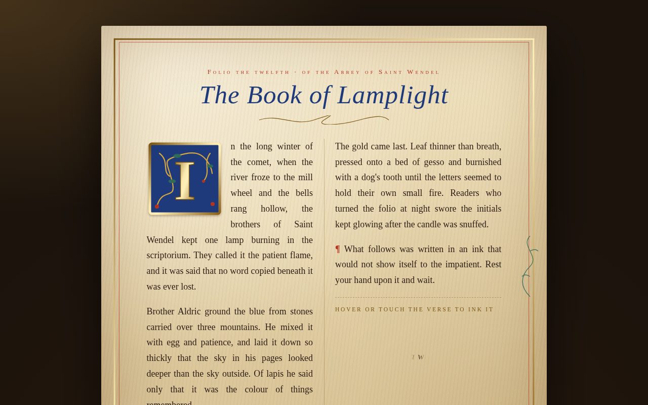 Screenshot of The Book of Lamplight