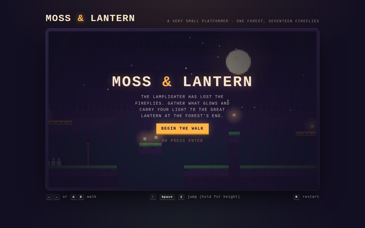 Screenshot of Moss and Lantern