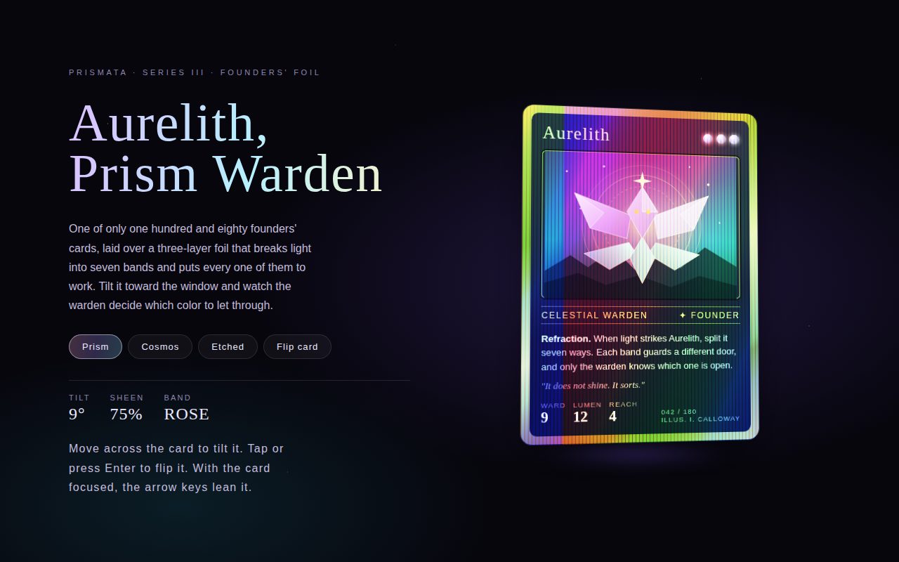 Screenshot of Prismata Founders' Foil
