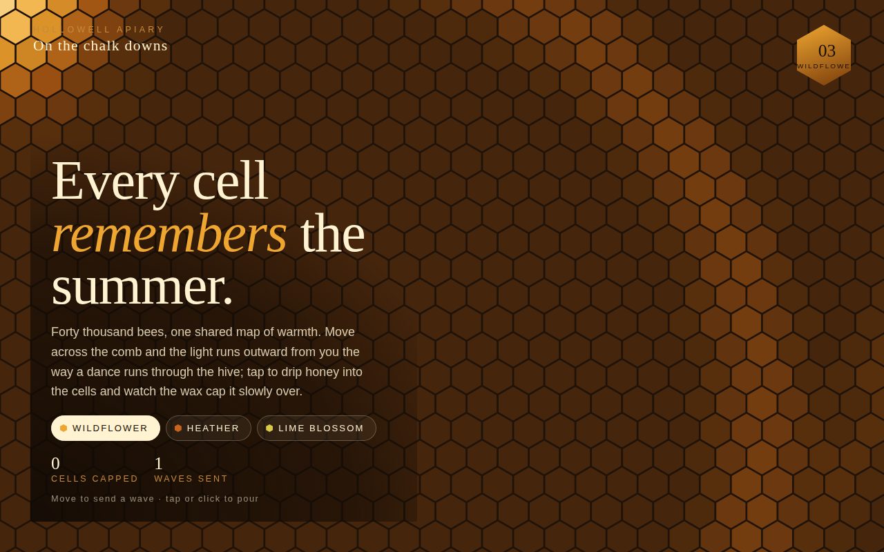 Screenshot of Hollowell Honeycomb