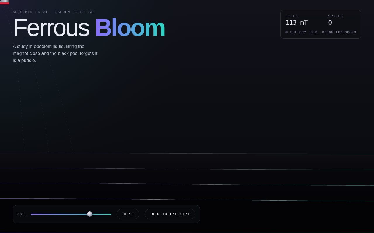 Screenshot of Ferrous Bloom Study