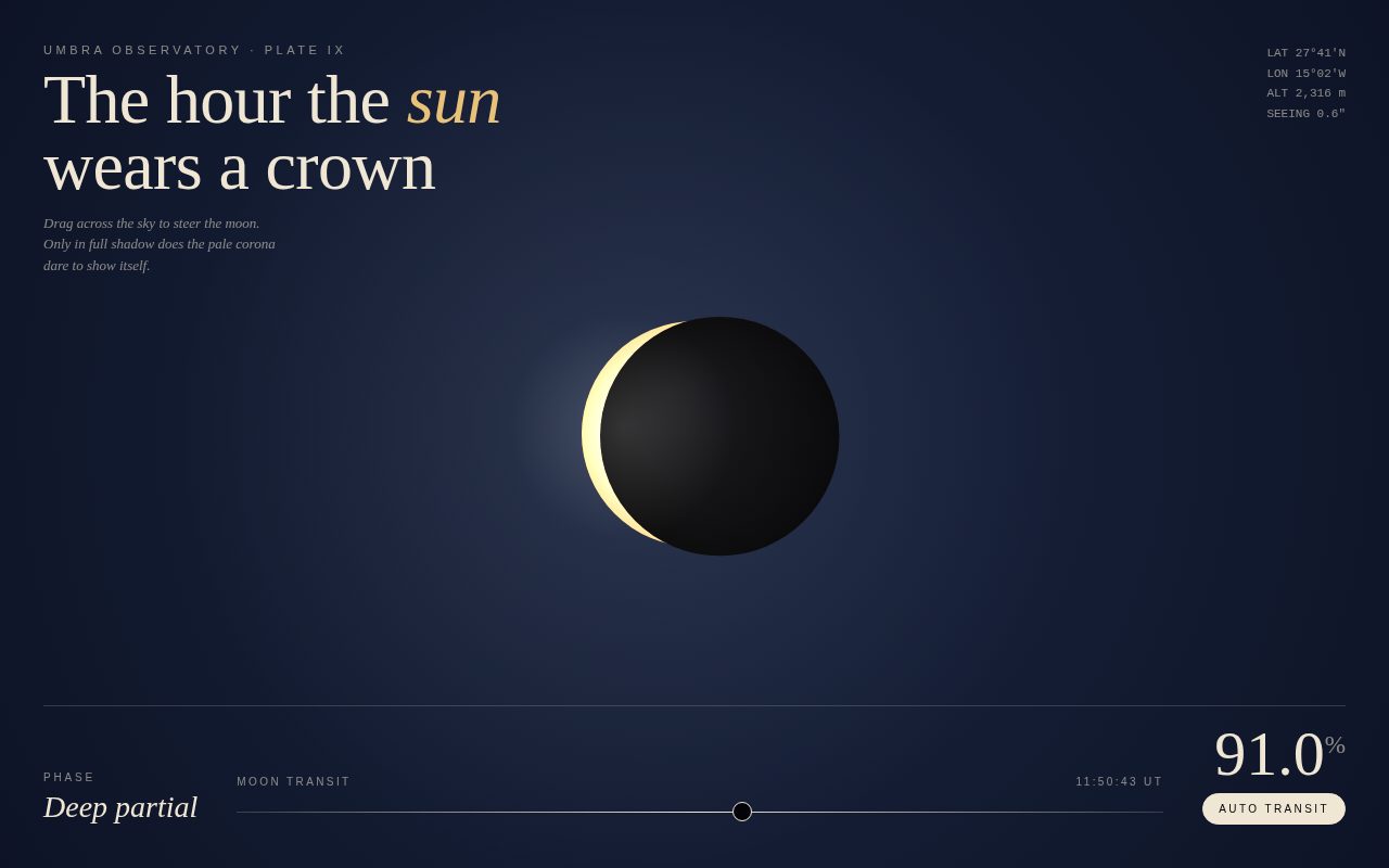 Screenshot of Umbra Observatory Totality