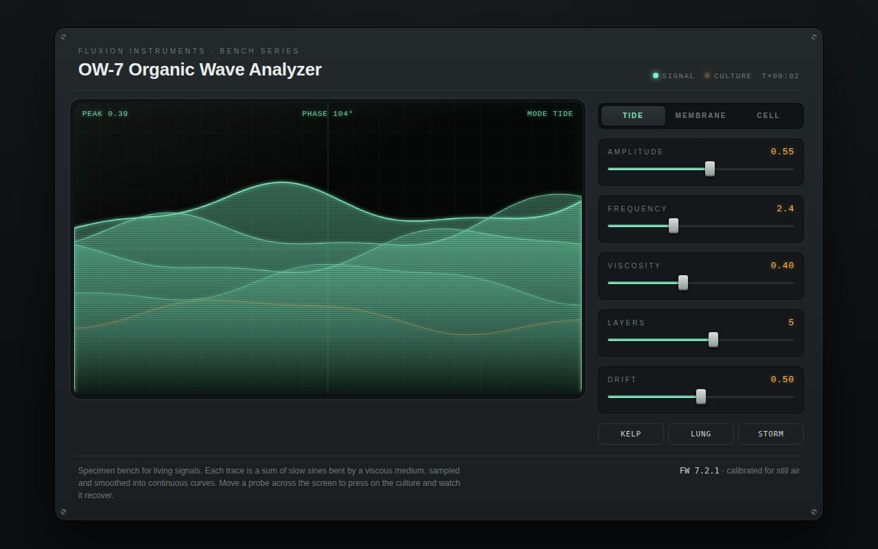 Screenshot of Fluxion OW-7 Wave Lab