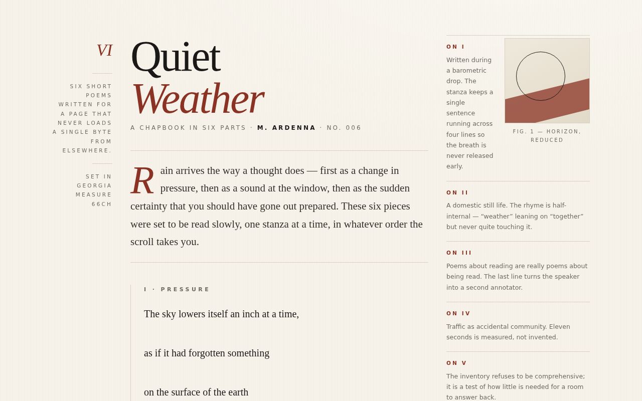 Screenshot of Paper & Poetry — Scroll-Revealed Chapbook