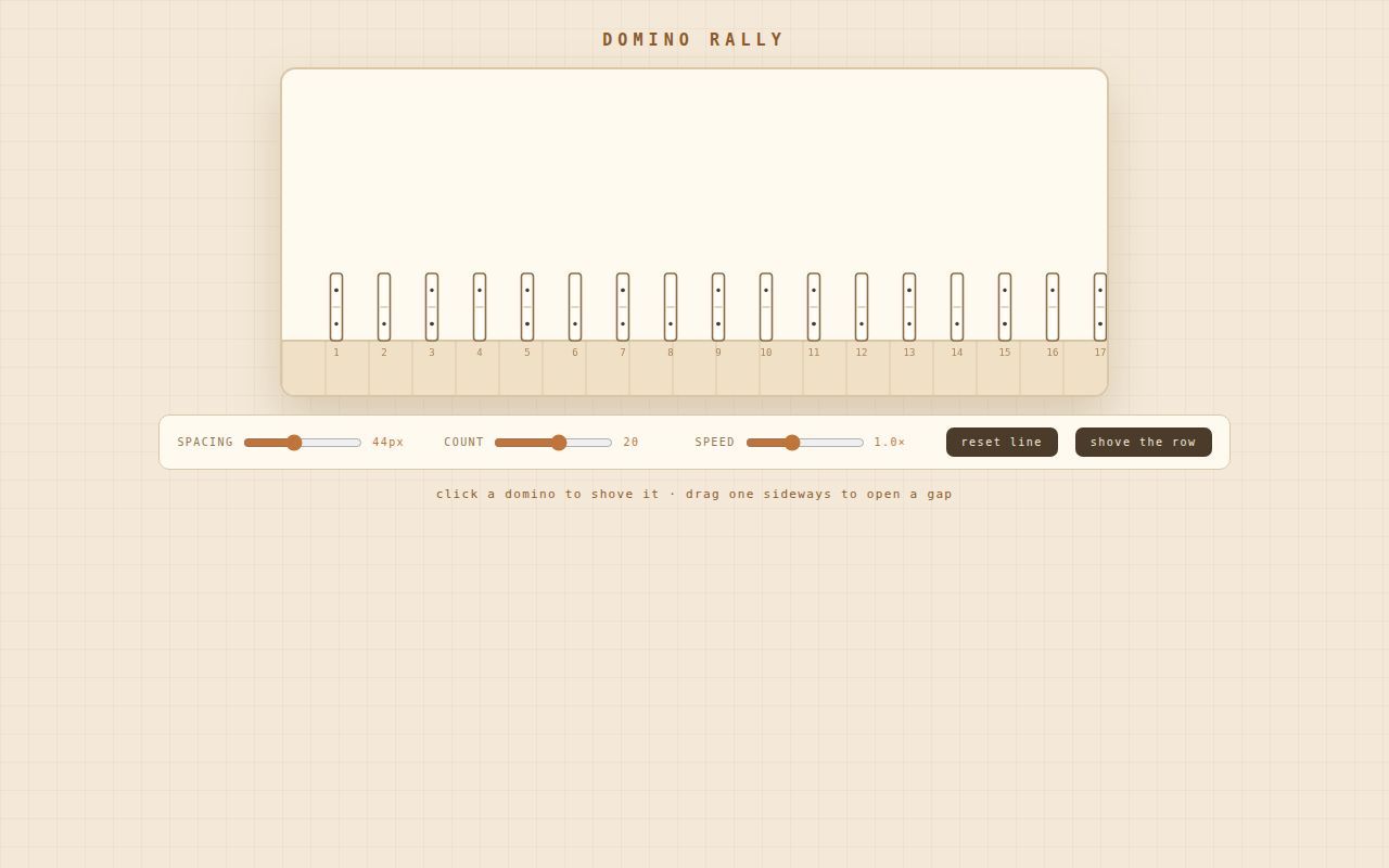 Screenshot of Domino Rally