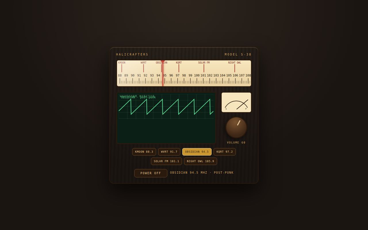 Screenshot of Radio Dial