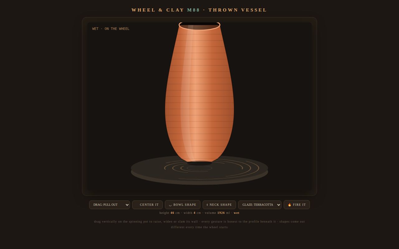Screenshot of Wheel & Clay — Thrown Vessel