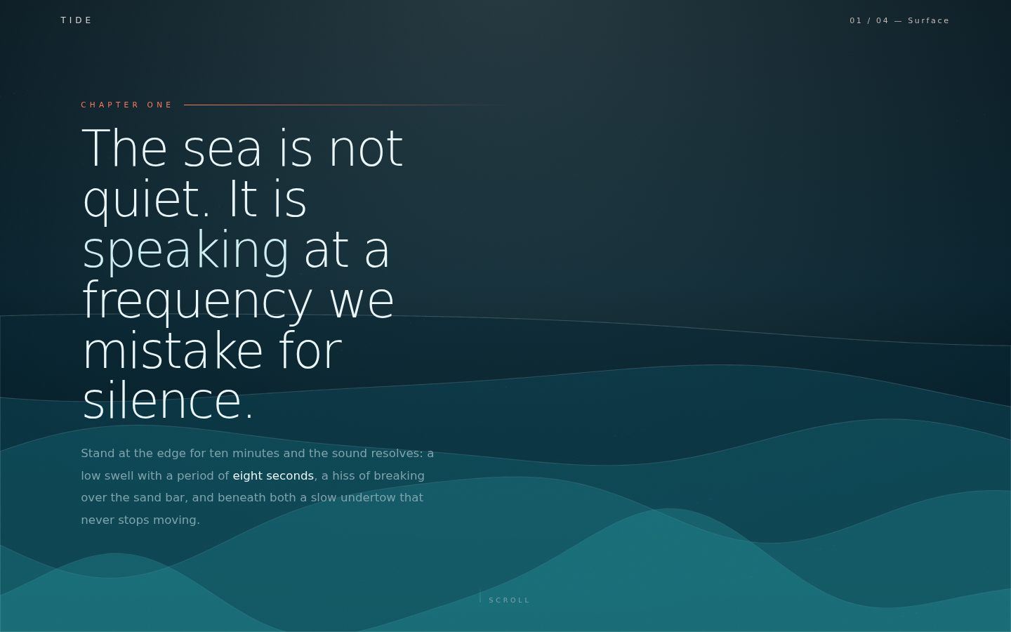TIDE — A scroll through the sound of the sea screenshot