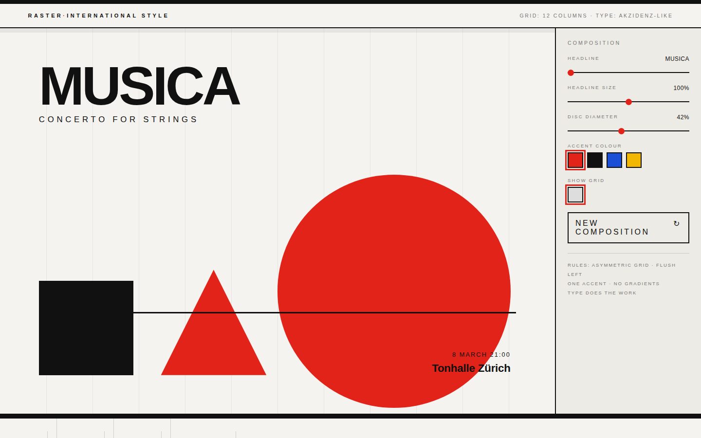 RASTER — International Typographic Style screenshot