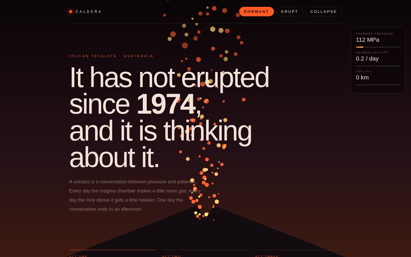 CALDERA — an eruption in three acts screenshot