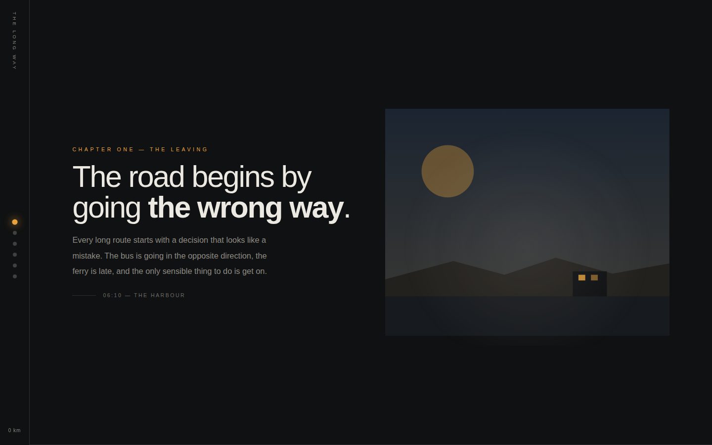 THE LONG WAY — a journey in six chapters screenshot