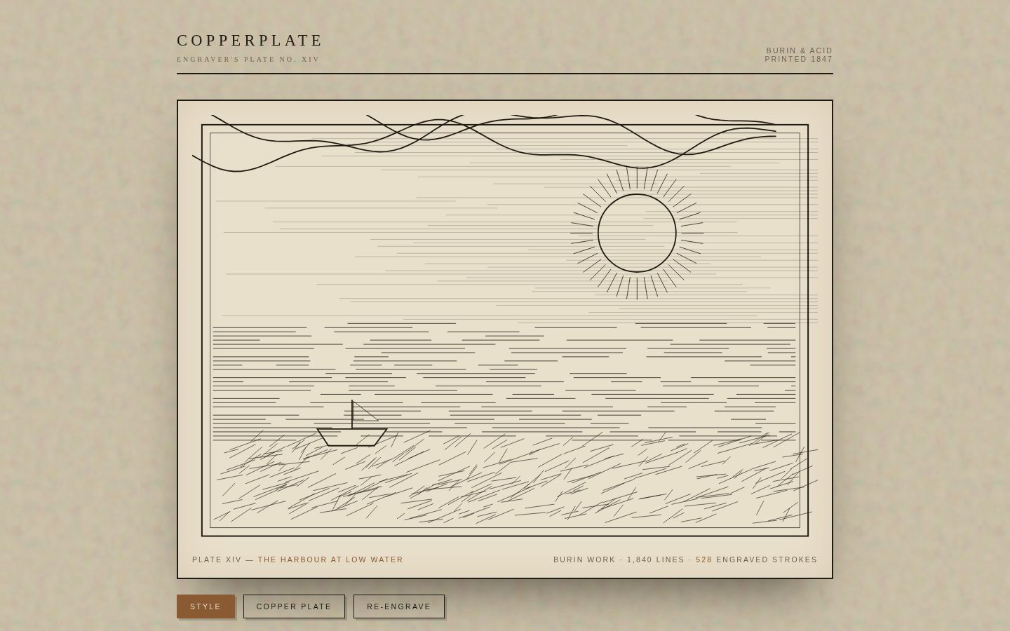 COPPERPLATE — an engraver's plate screenshot