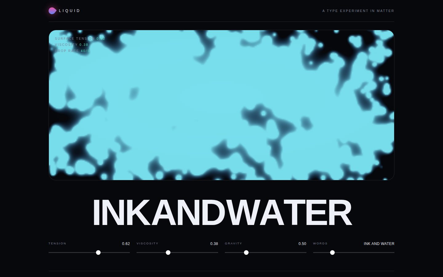 LIQUID — type that behaves like matter screenshot