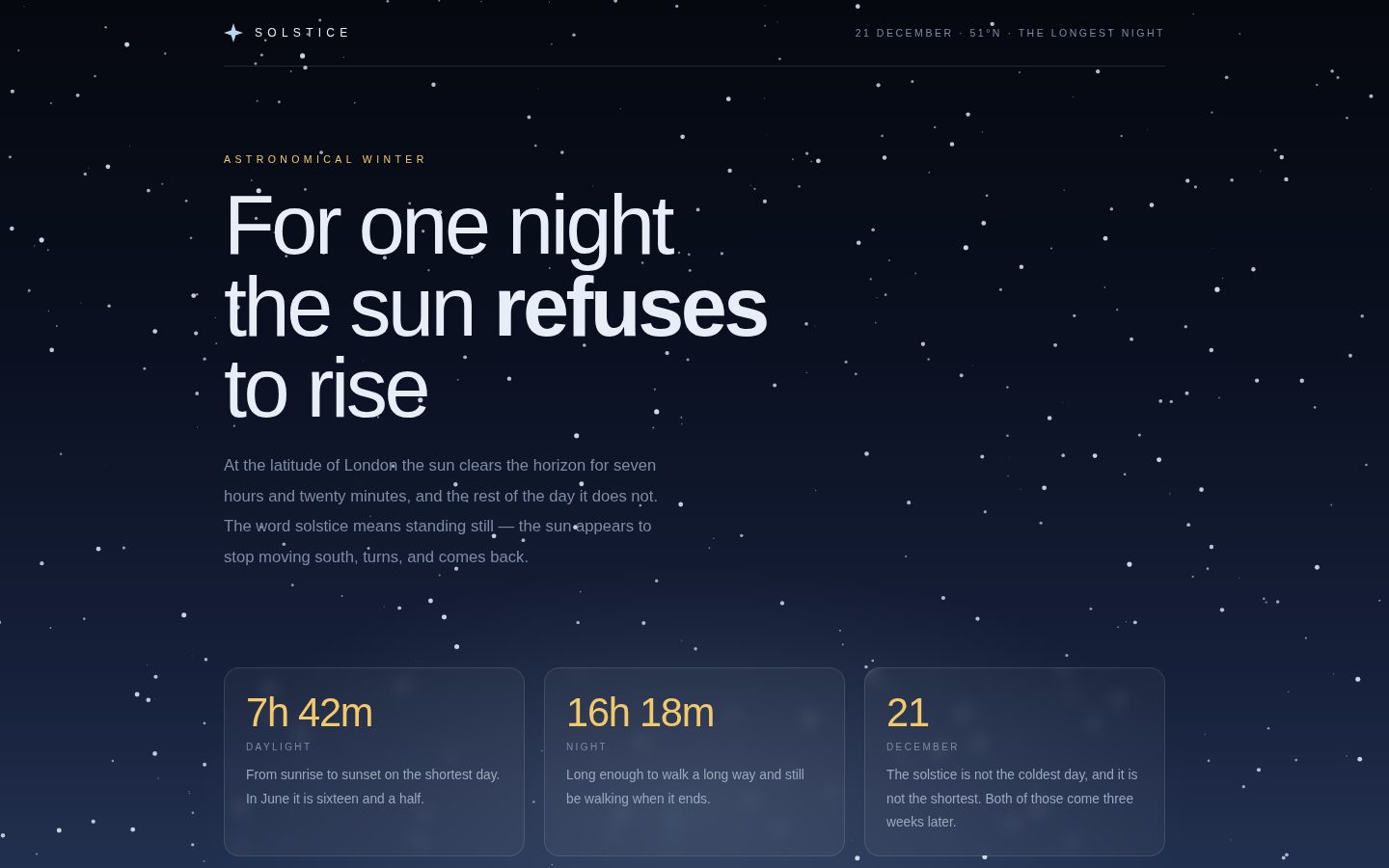 SOLSTICE — the longest night screenshot
