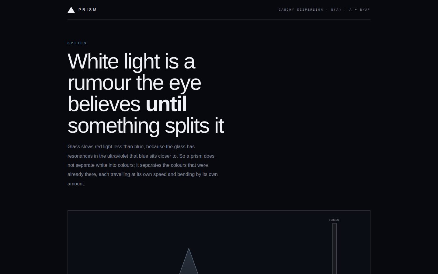 PRISM — the colour inside white screenshot