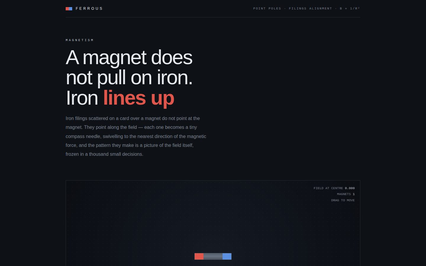 FERROUS — the shape of a magnet screenshot