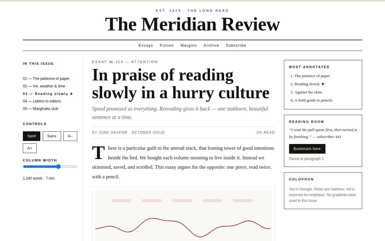Editorial Serif — The Long Read — screenshot