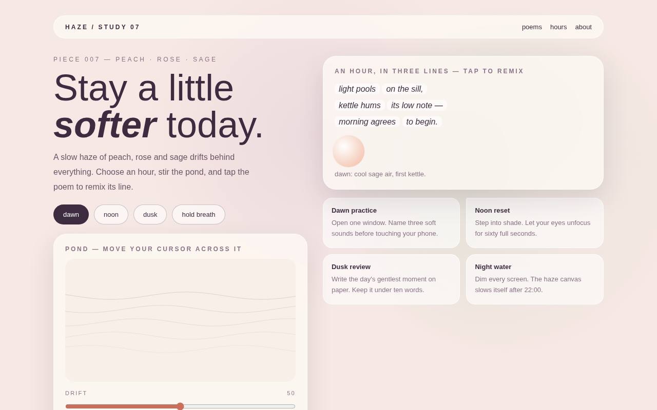 Dreamlike Gradient — Slow Morning Haze — screenshot