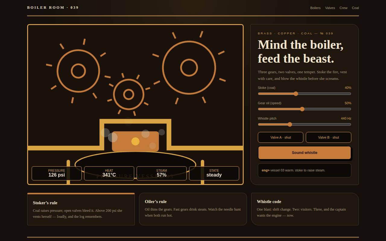 Copper Steampunk — Boiler Room 039 — screenshot