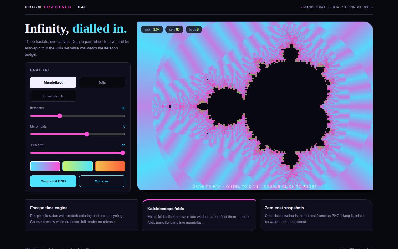 Prism Fractals — Kaleidoscope Lab — screenshot