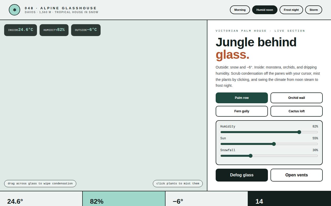 Alpine Glasshouse — Jungle Behind Glass — screenshot