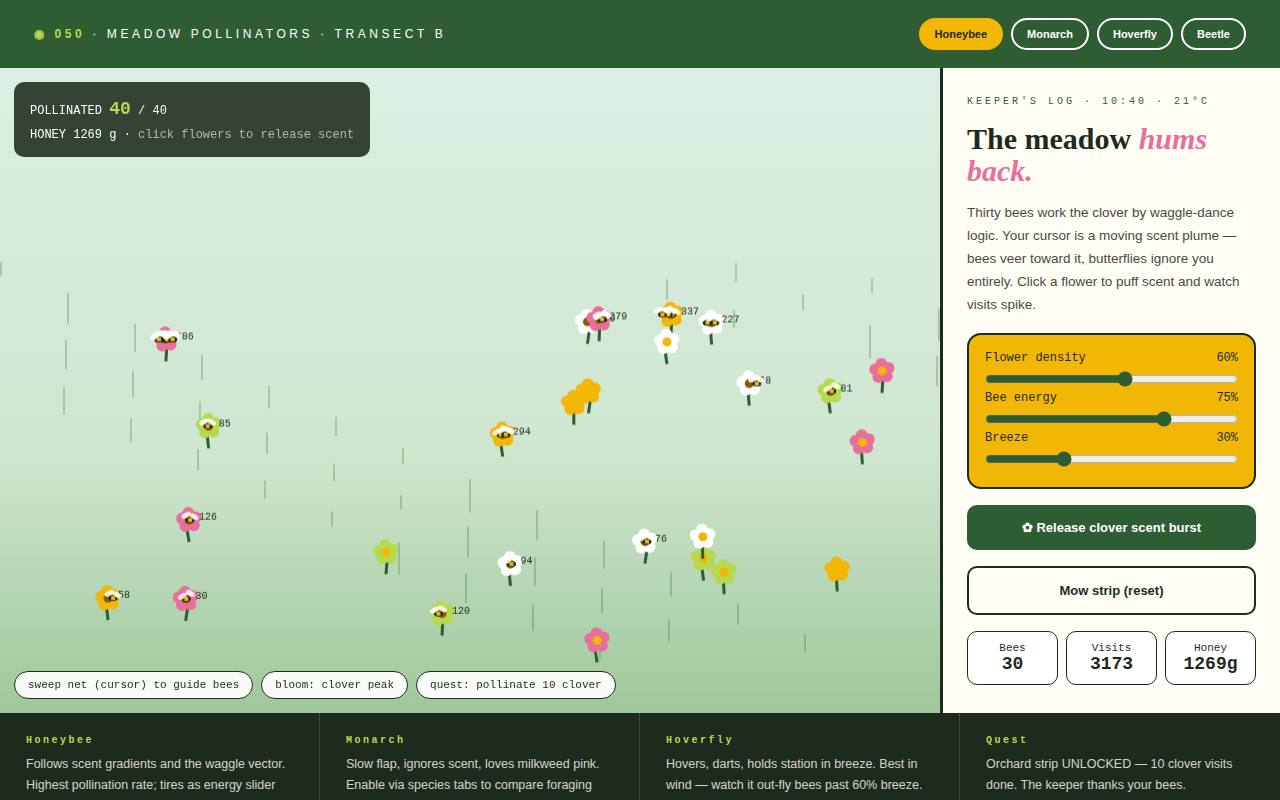 Meadow Pollinators — The Meadow Hums Back — screenshot