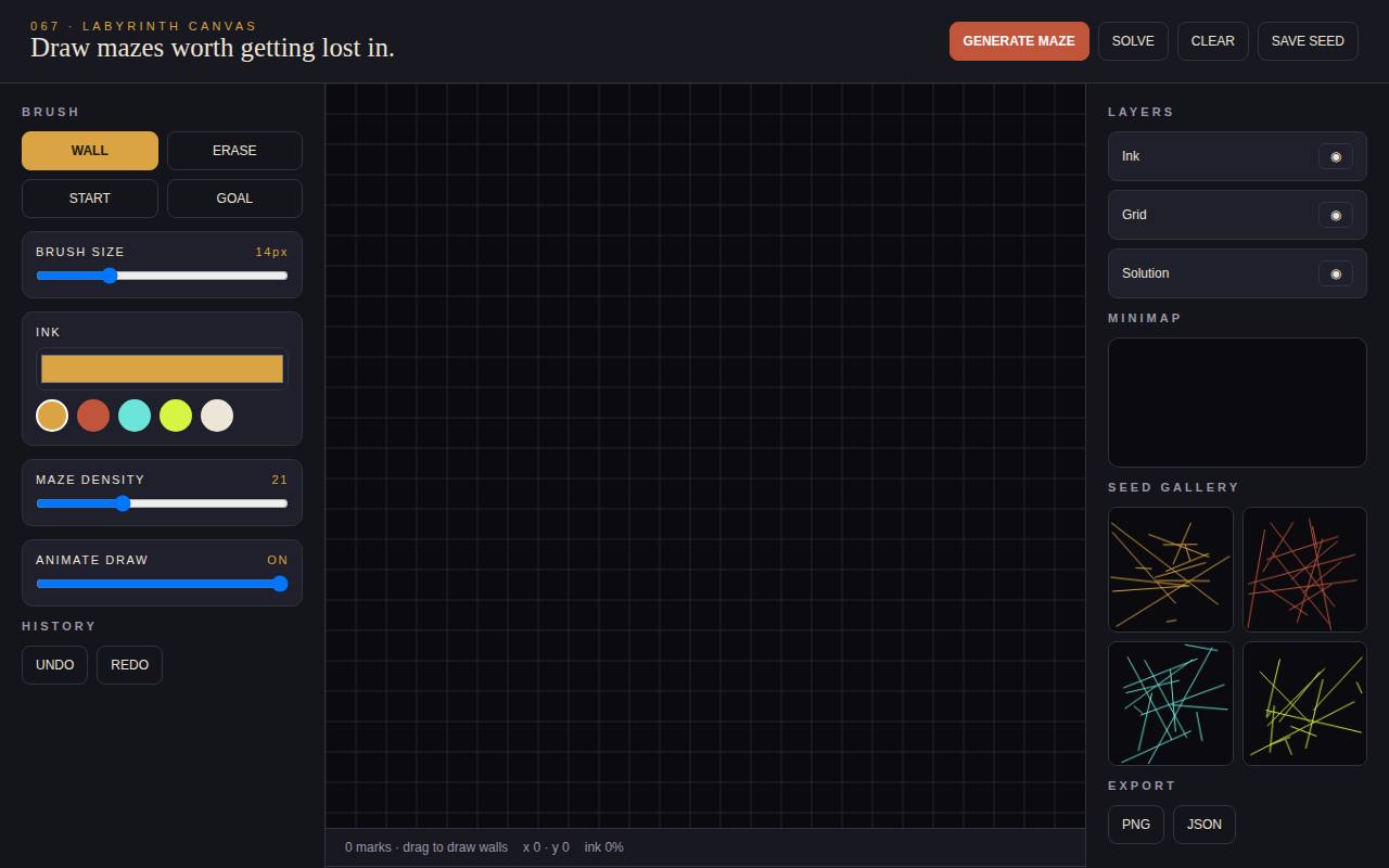 Labyrinth Canvas — screenshot