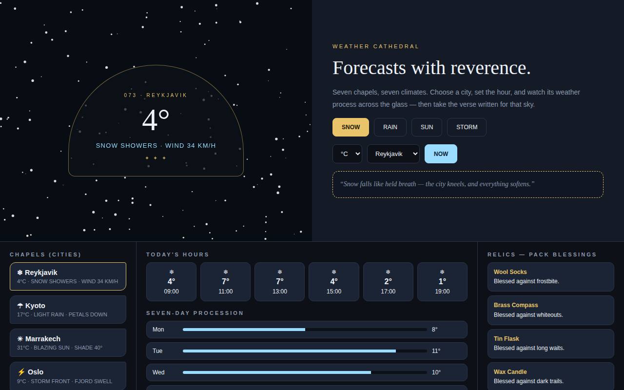 Weather Cathedral — screenshot