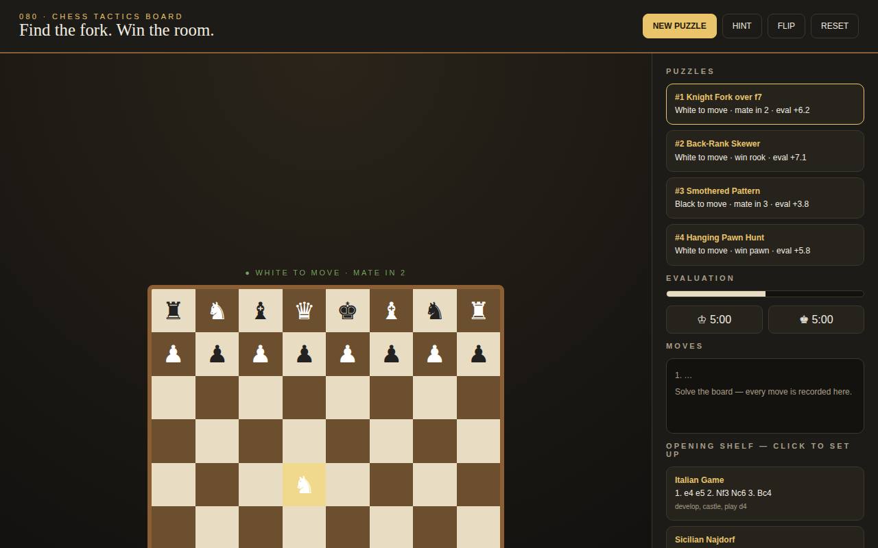 Chess Tactics Board — screenshot