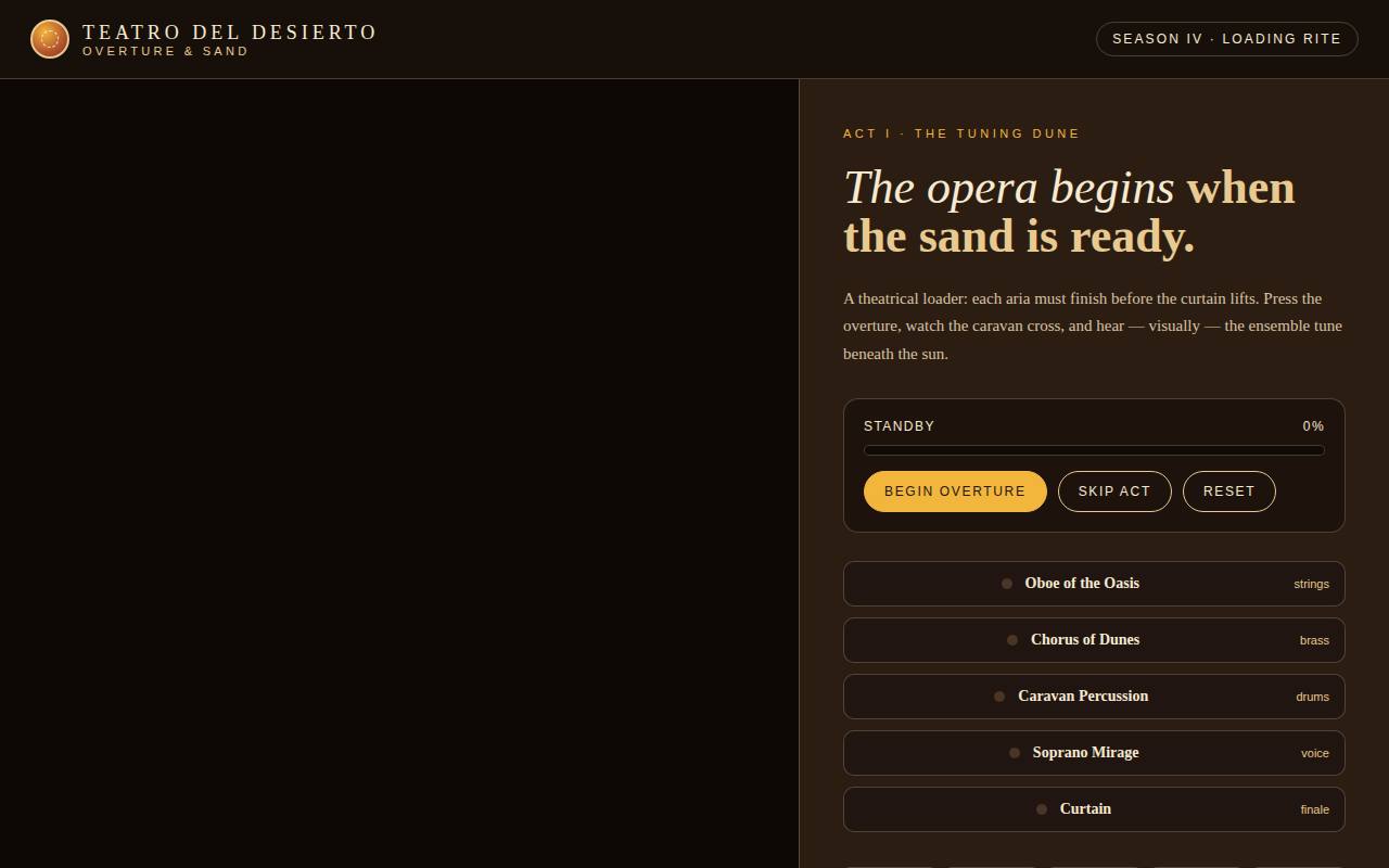 Desert Opera Loader — Act I — screenshot