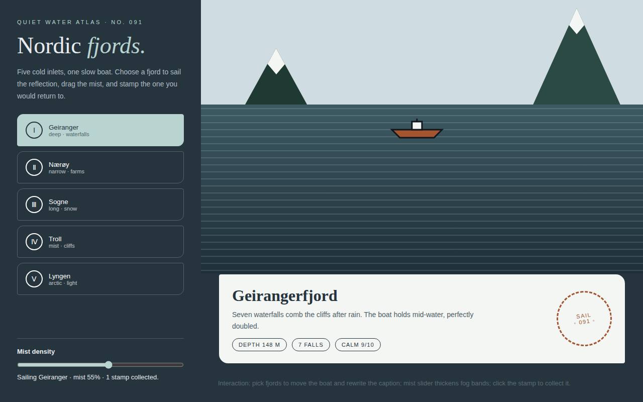 Nordic Fjords — Quiet Water Atlas — screenshot