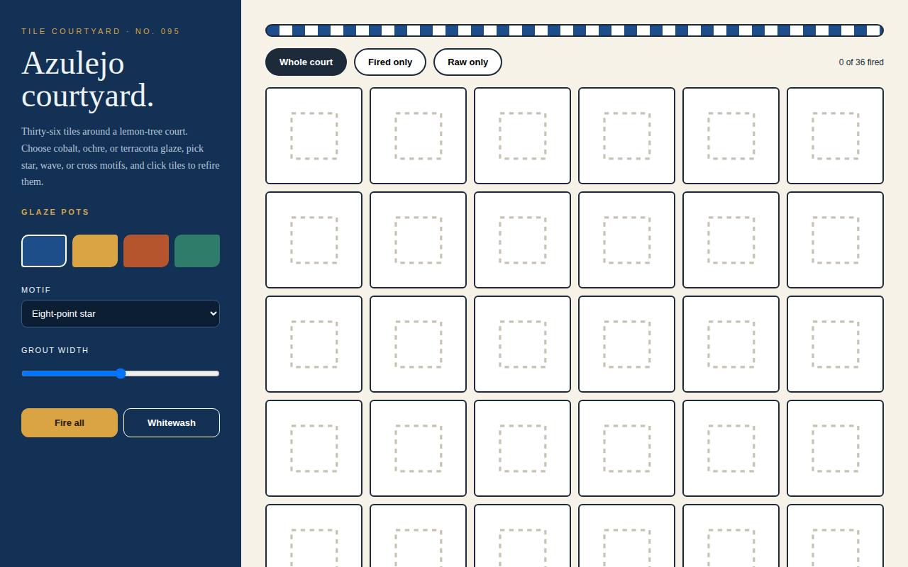 Mediterranean Azulejos — Tile Courtyard — screenshot