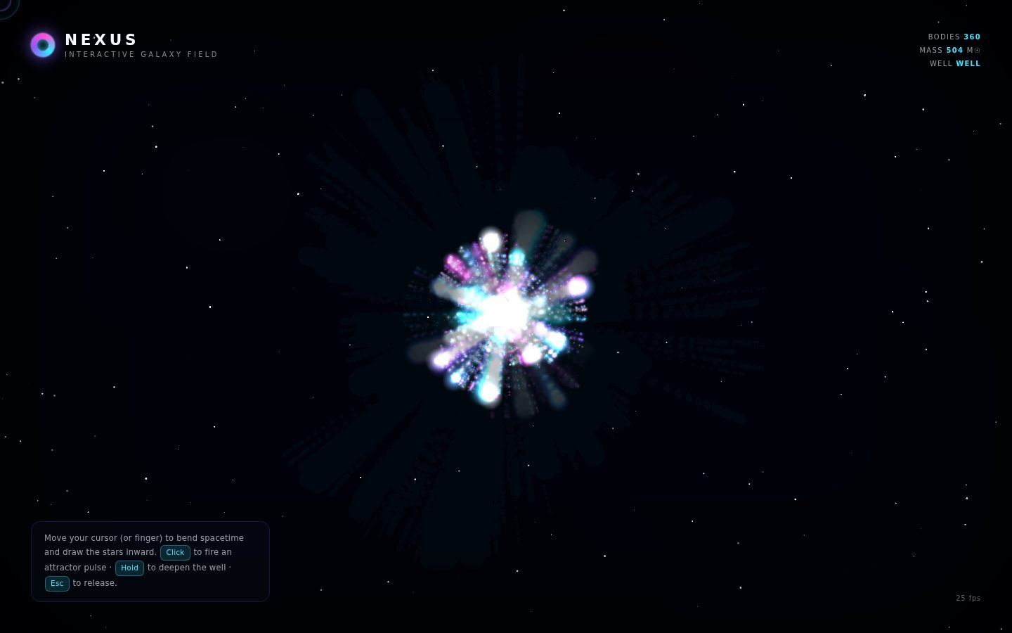NEXUS — Interactive Galaxy Field screenshot