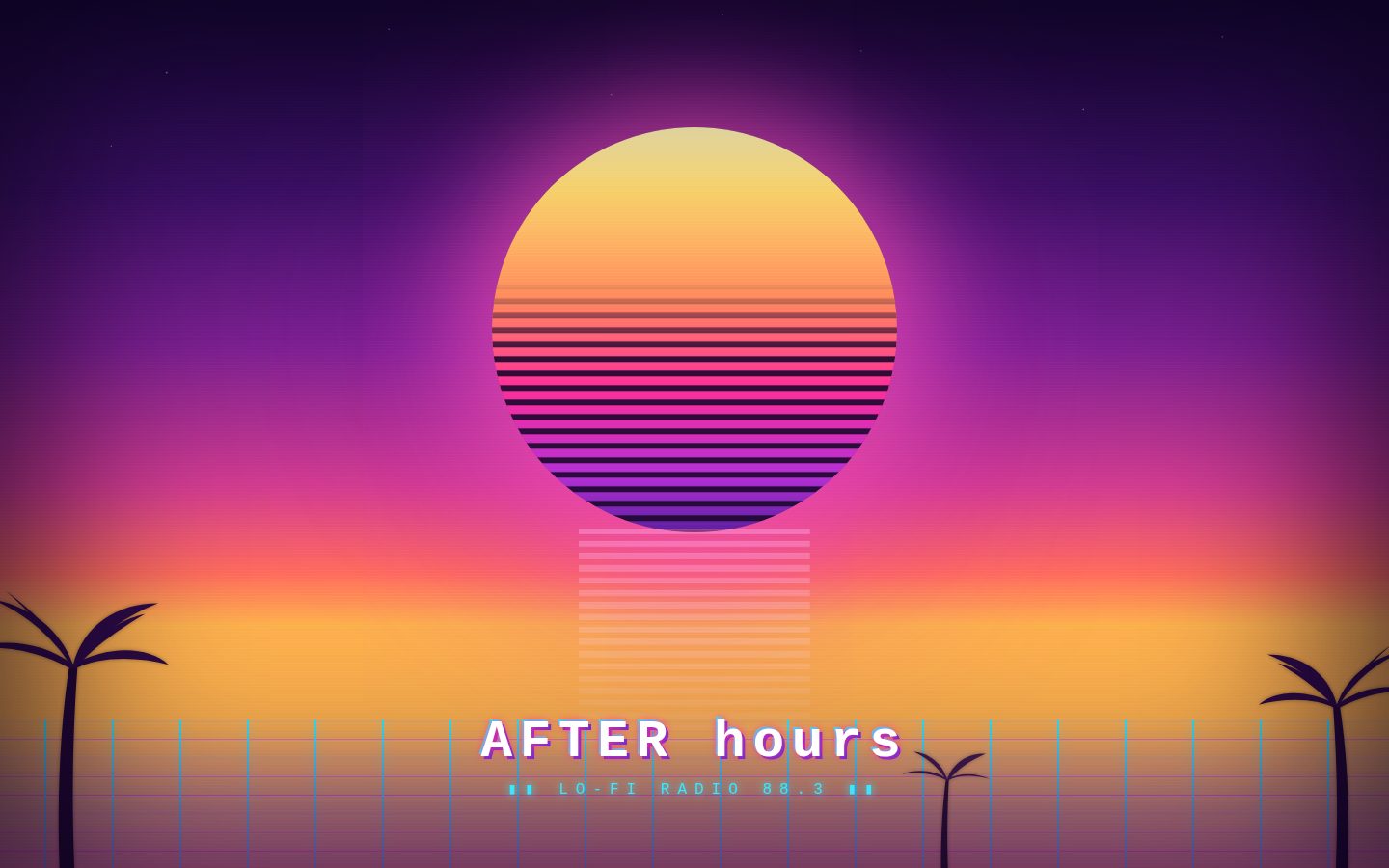 AFTER hours — Lo-Fi Vaporwave Sunset screenshot