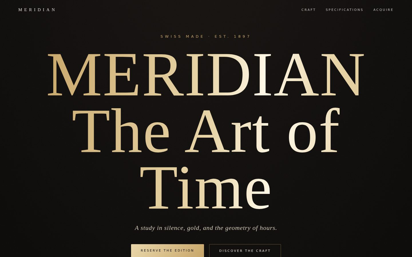 MERIDIAN — The Art of Time screenshot