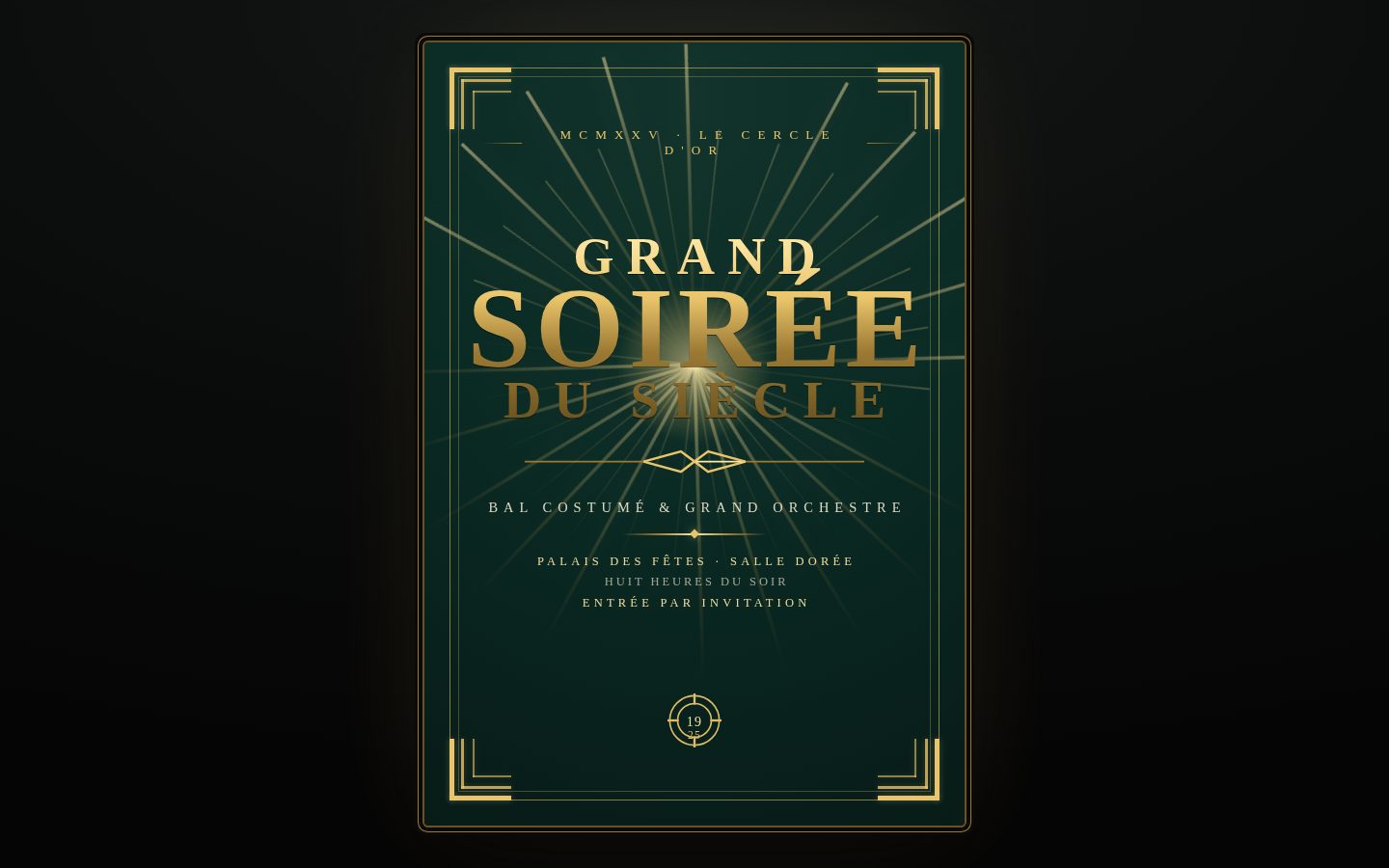 Grand Soirée du Siècle — 1925 Deco Poster screenshot