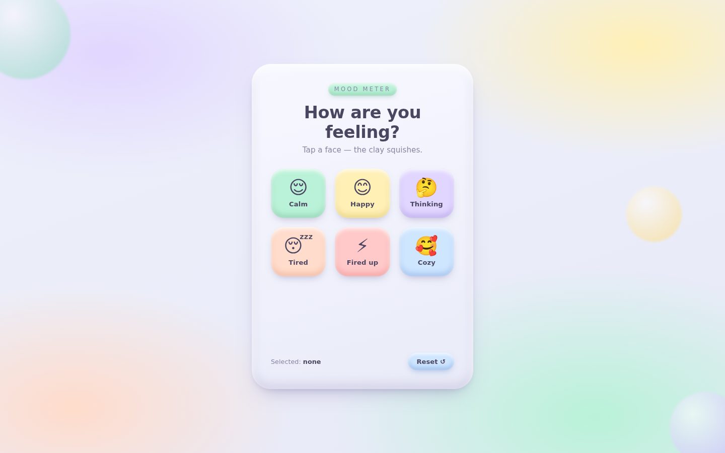 Clay — Mood Selector screenshot