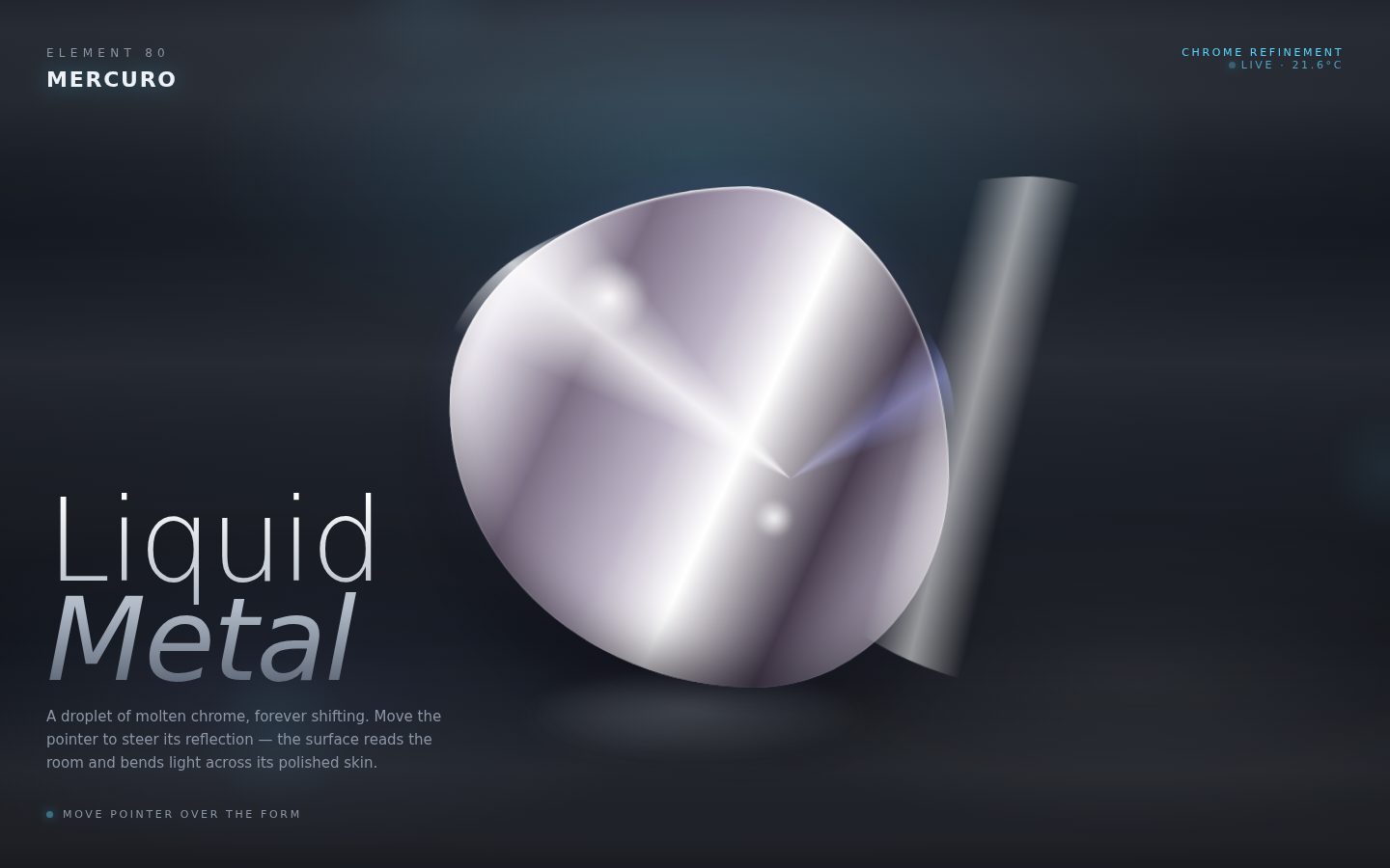 MERCURO · Liquid Chrome screenshot