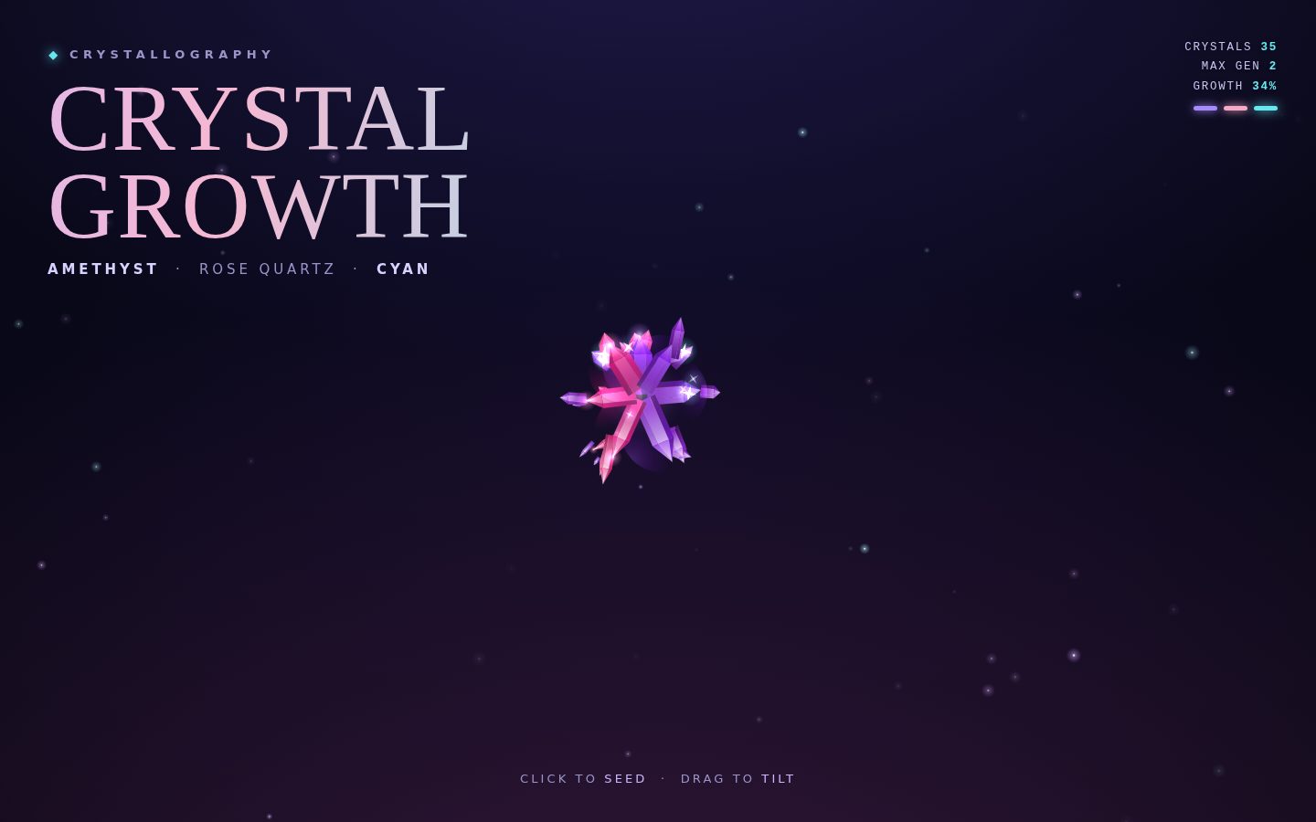 CRYSTALLINE — A Gem Growing From a Single Seed screenshot
