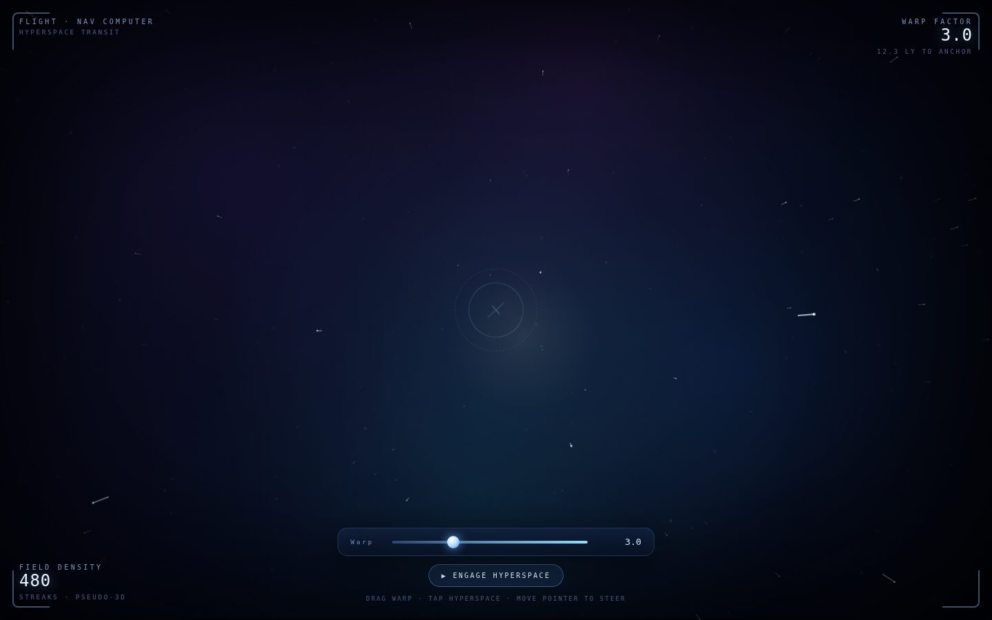 "Warp — Hyperspace Transit" screenshot