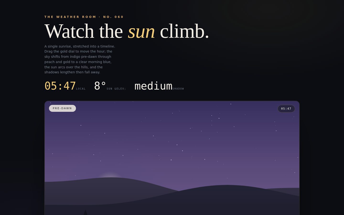 SOLSTICE — A Sunrise Timeline screenshot