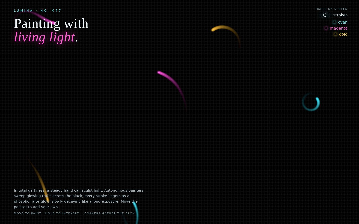 LUMINA — Painting with Living Light screenshot