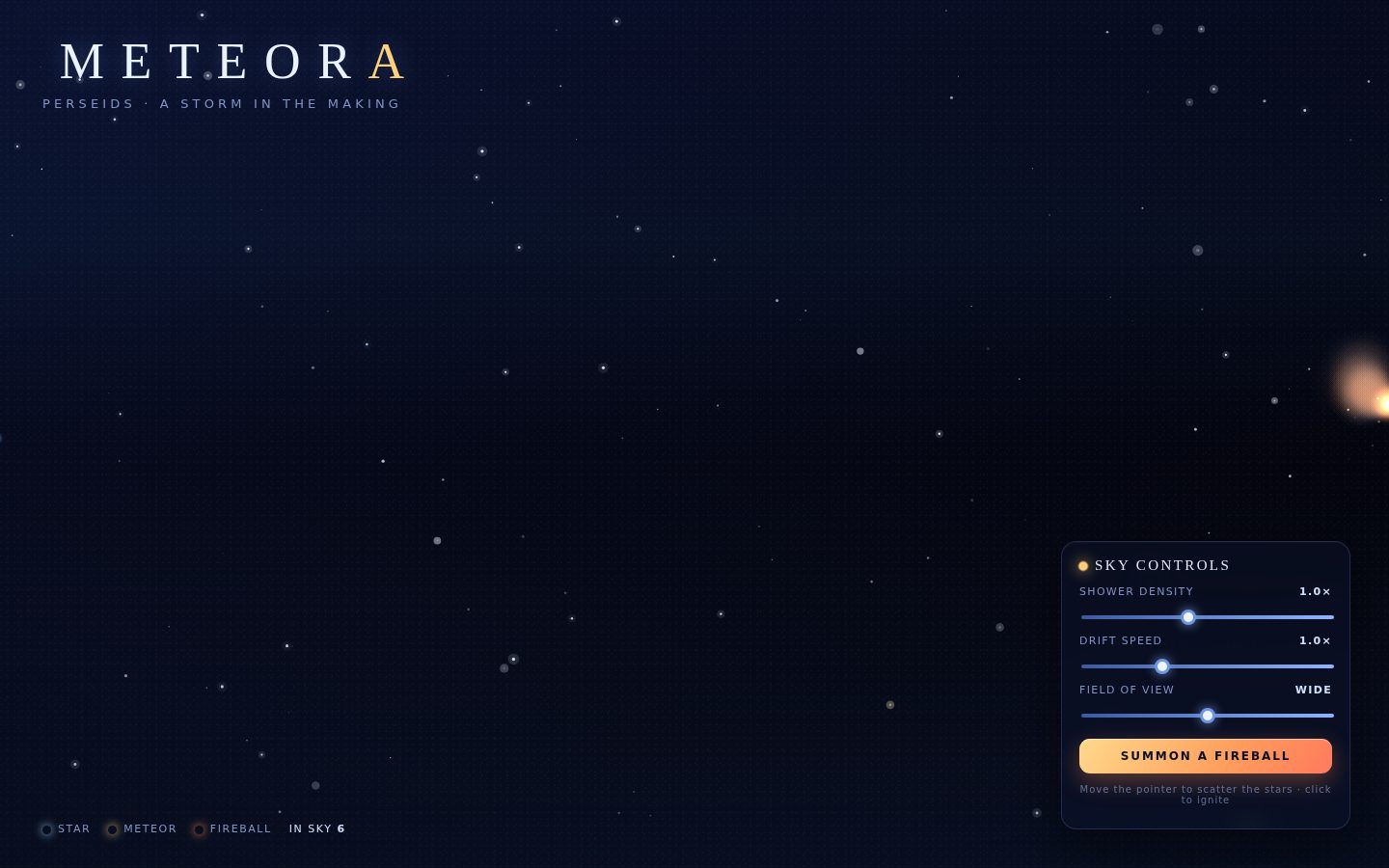METEORA — A Shower of Falling Stars screenshot