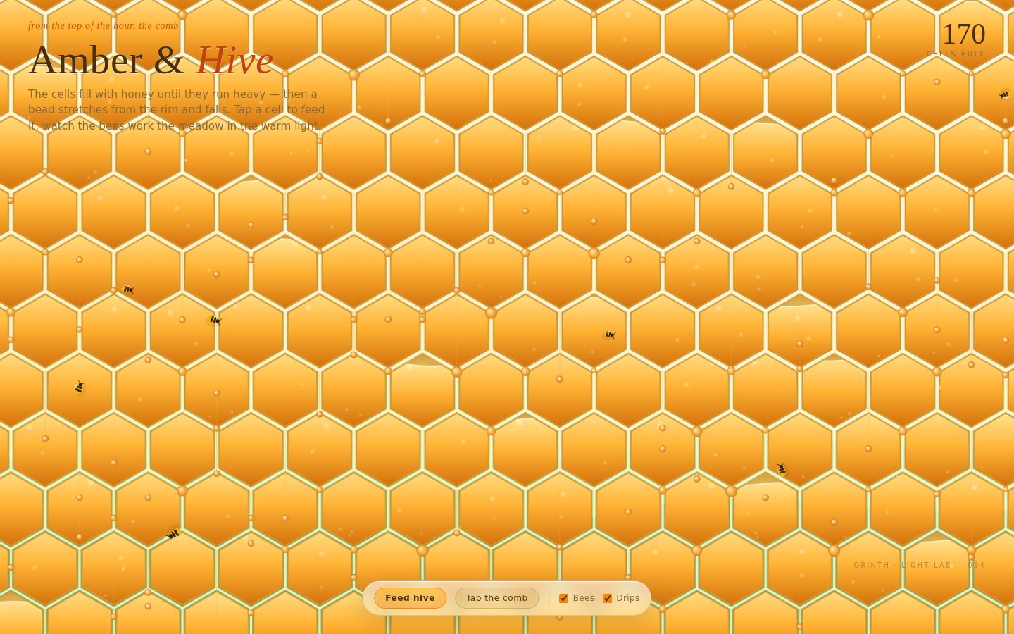 The Living Comb — honey ripening, dripping, and bees at work screenshot