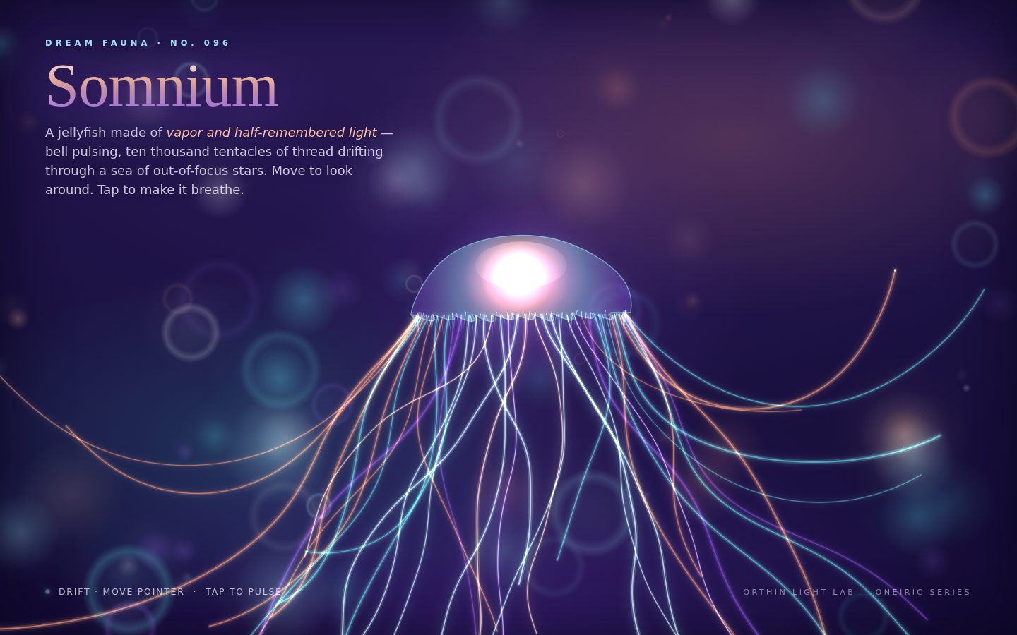 Somnium — the Dreaming Jellyfish (Dream Fauna · No. 096) screenshot