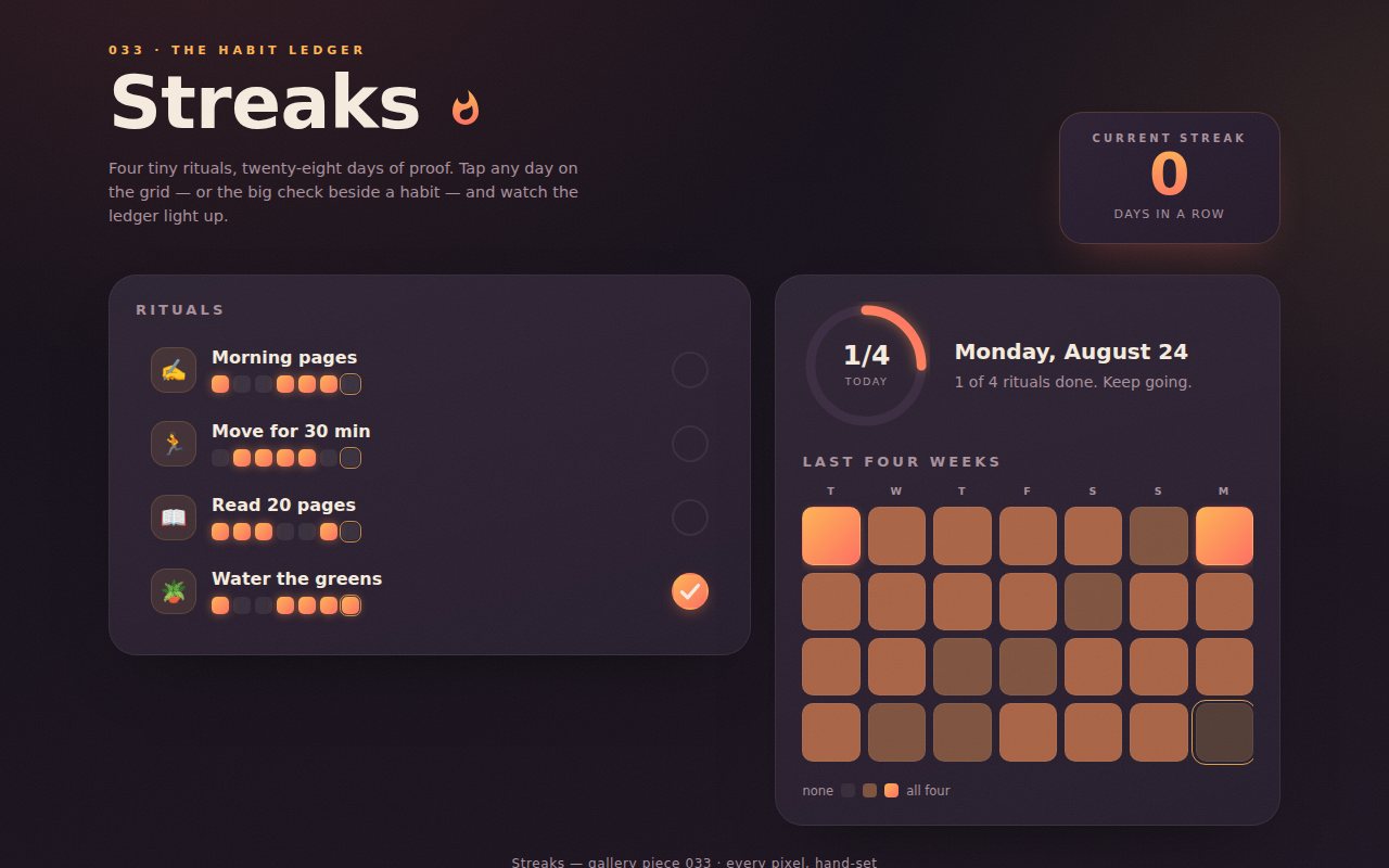 Streaks screenshot